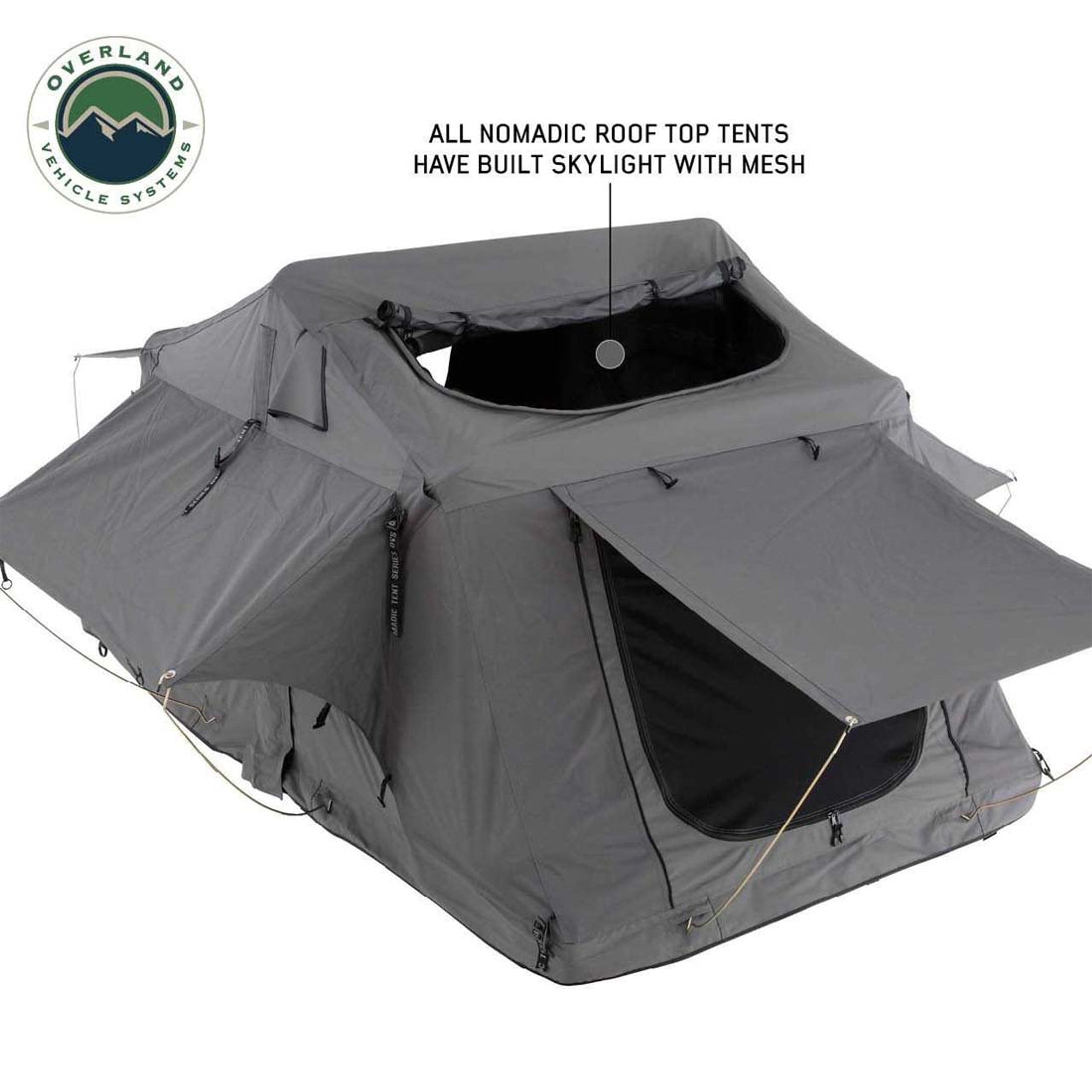 HD Nomadic 2 Standard - Soft Shell Rooftop Tent, Grey Body & Green Rainfly (Sleeps 2)