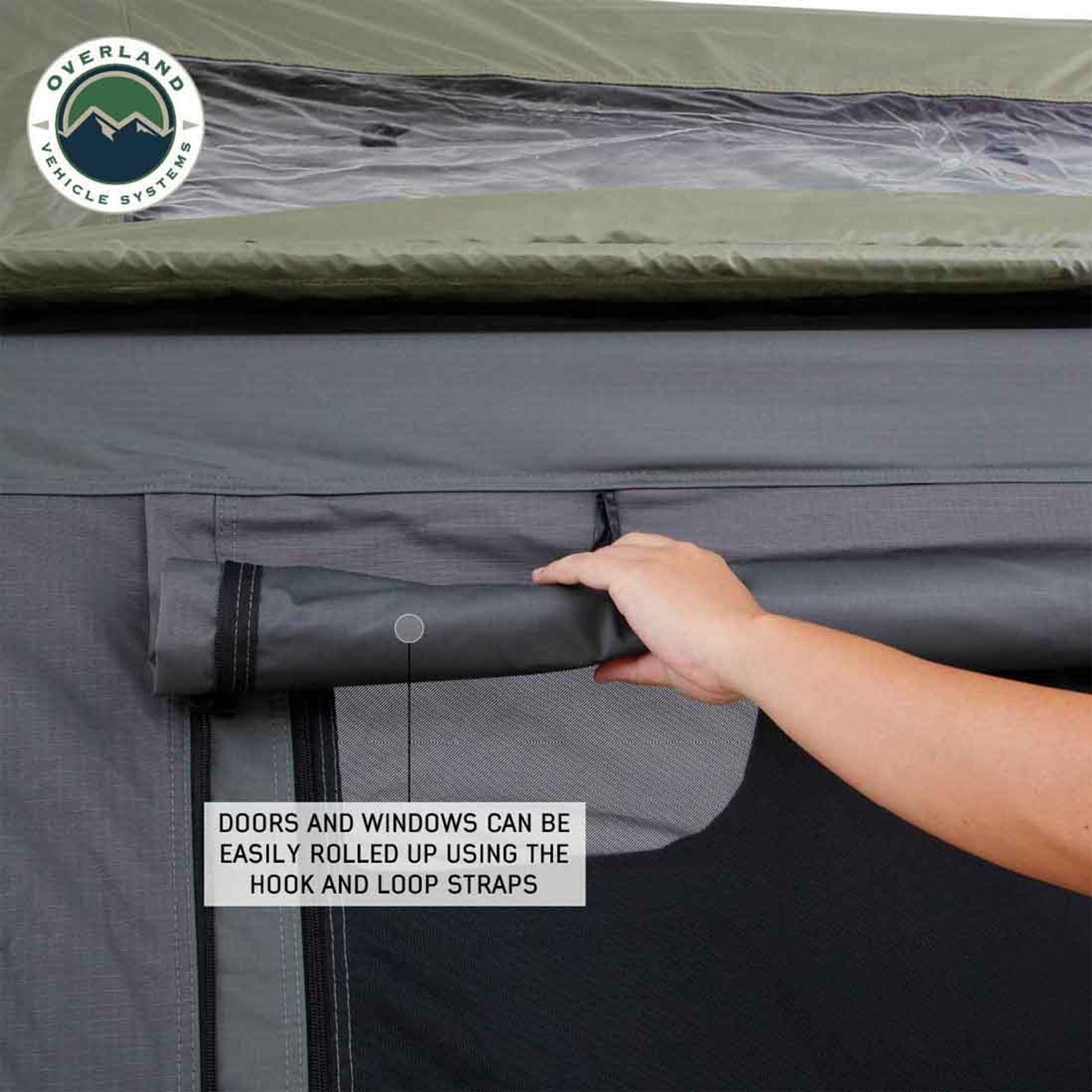 HD Nomadic 3 Standard - Soft Shell Rooftop Tent, Grey Body & Green Rainfly (Sleeps 3)