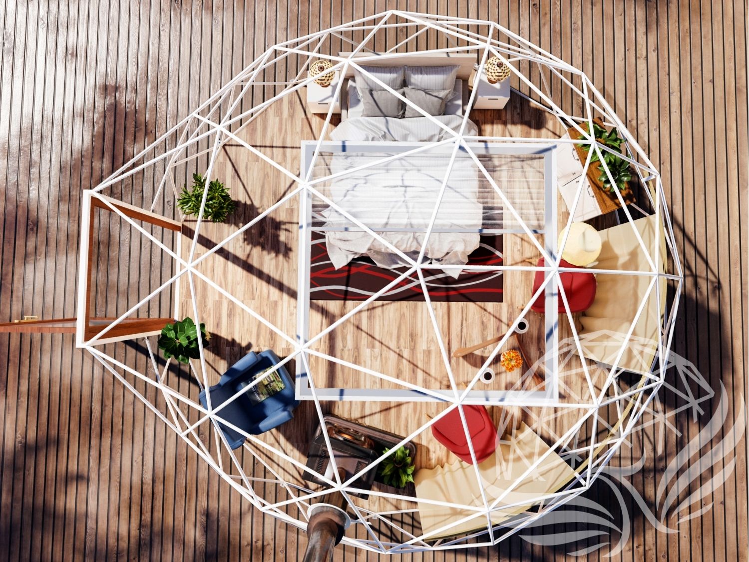 16ft / 5m / 210 sqft All Season Glamping Dome