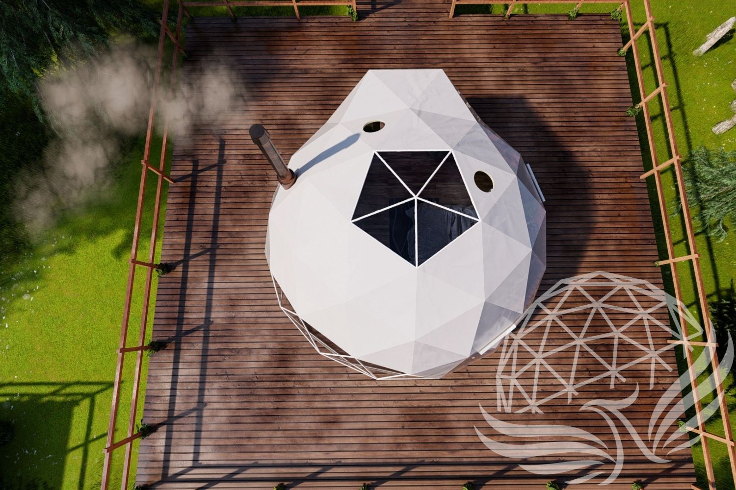 16ft / 5m / 210 sqft All Season Glamping Dome
