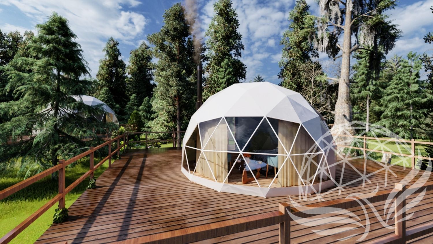 16ft / 5m / 210 sqft All Season Glamping Dome