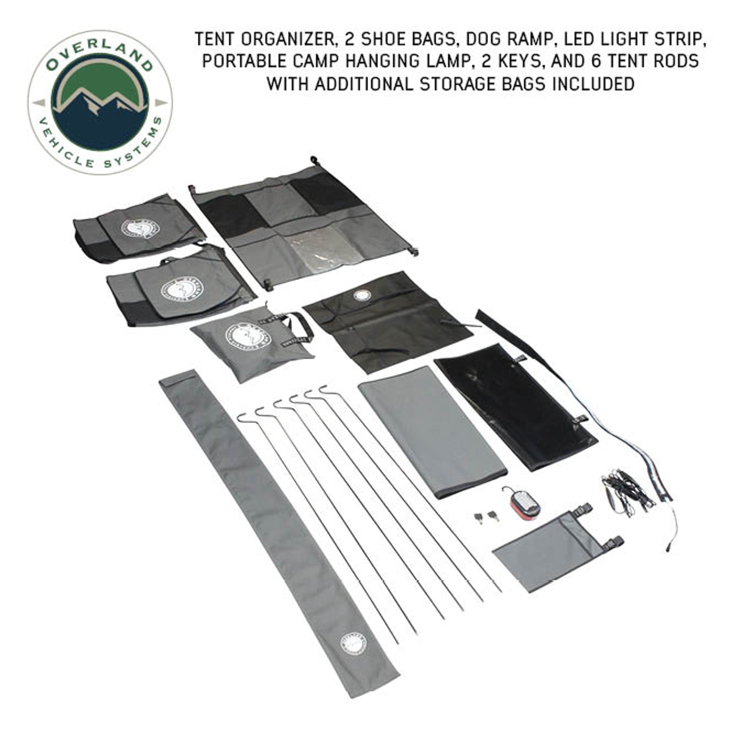 HD Bundu IV - 4 Person Cantilever Hard Shell Rooftop Tent, Grey Body & Green Rainfly