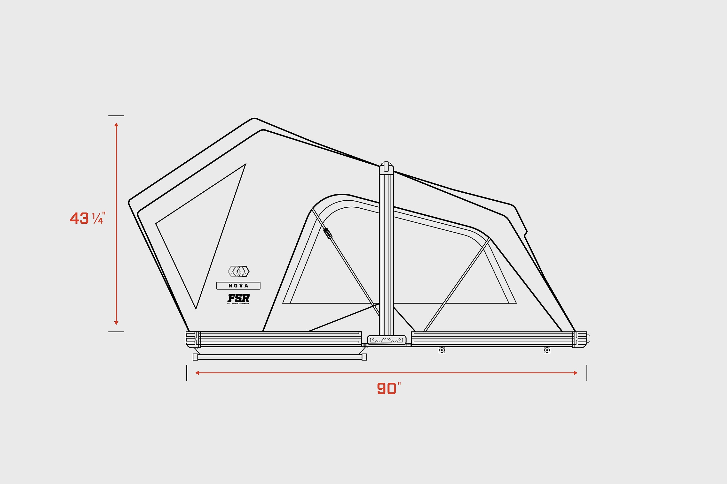Nova King - Hybrid Foldout Rooftop Tent (Sleeps 3)