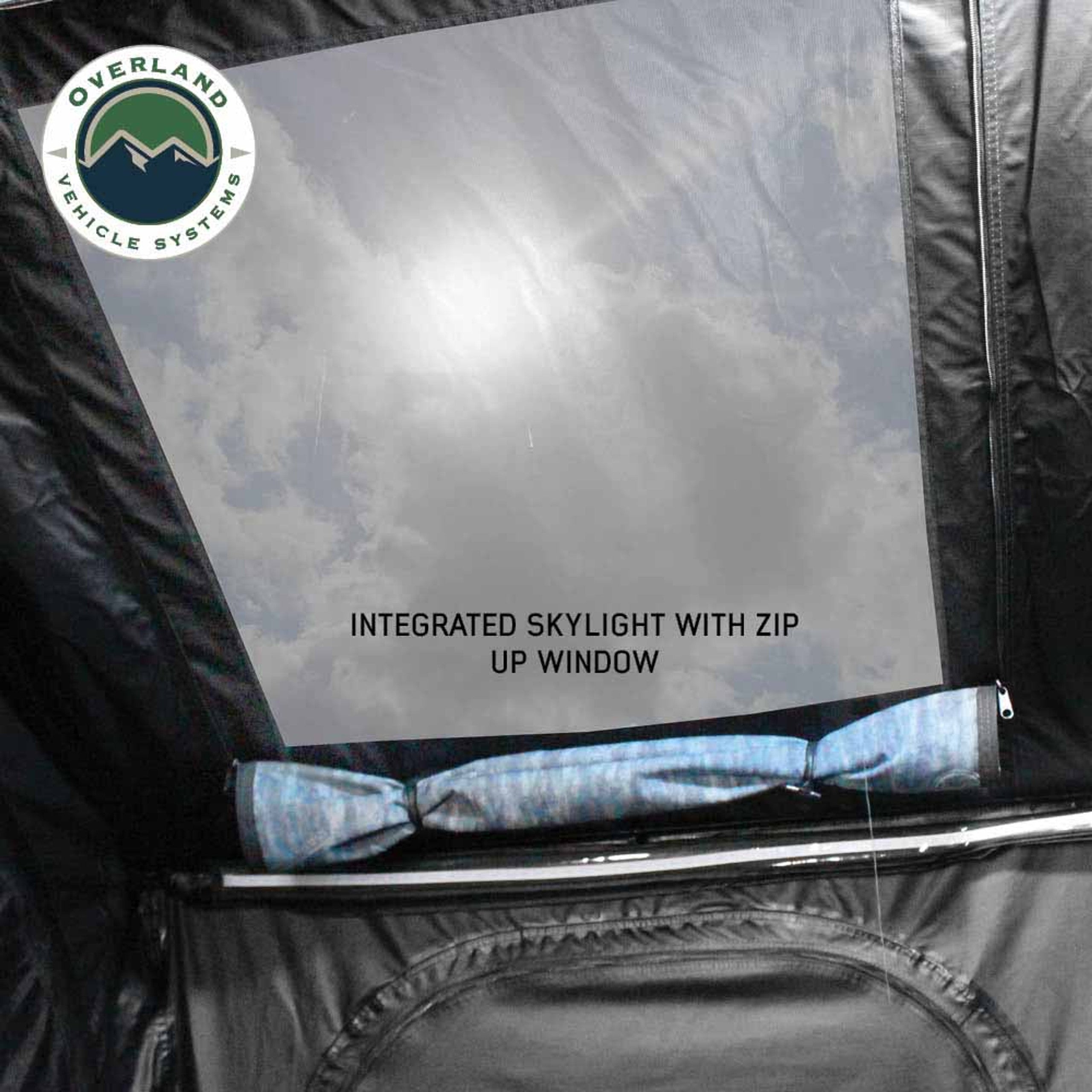 XD Sherpa - 4 Person Hybrid Soft Shell Rooftop Tent, Blue Body & Black Rainfly