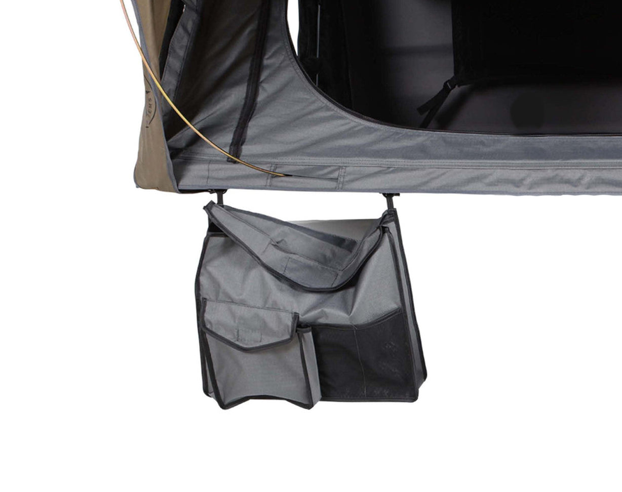 HD Bushveld IV - 4 Person Cantilever Hard Shell Rooftop Tent Grey Body & Tan Rainfly