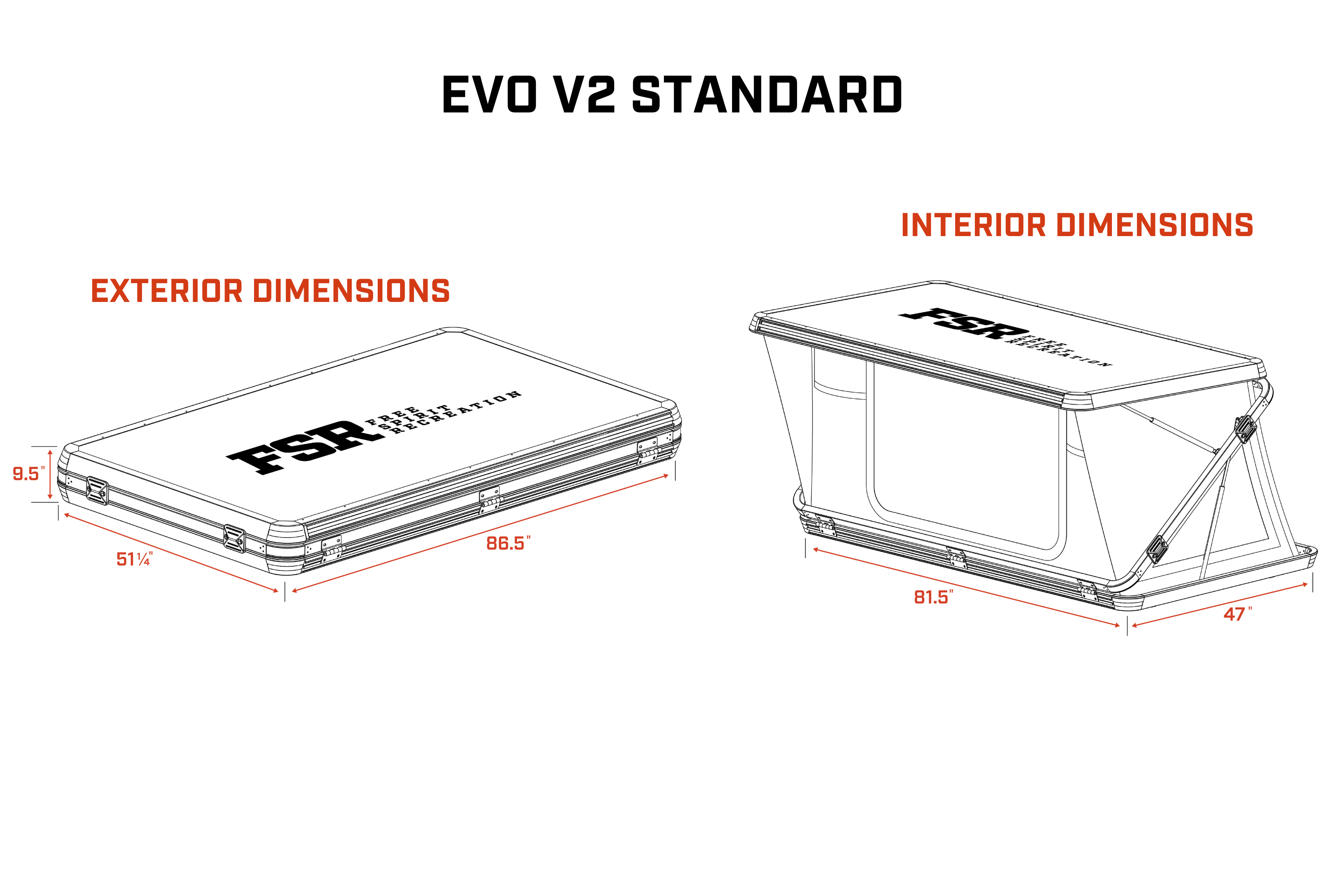 Evolution V2 Standard - Hard Shell Rooftop Tent (Sleeps 1-2)