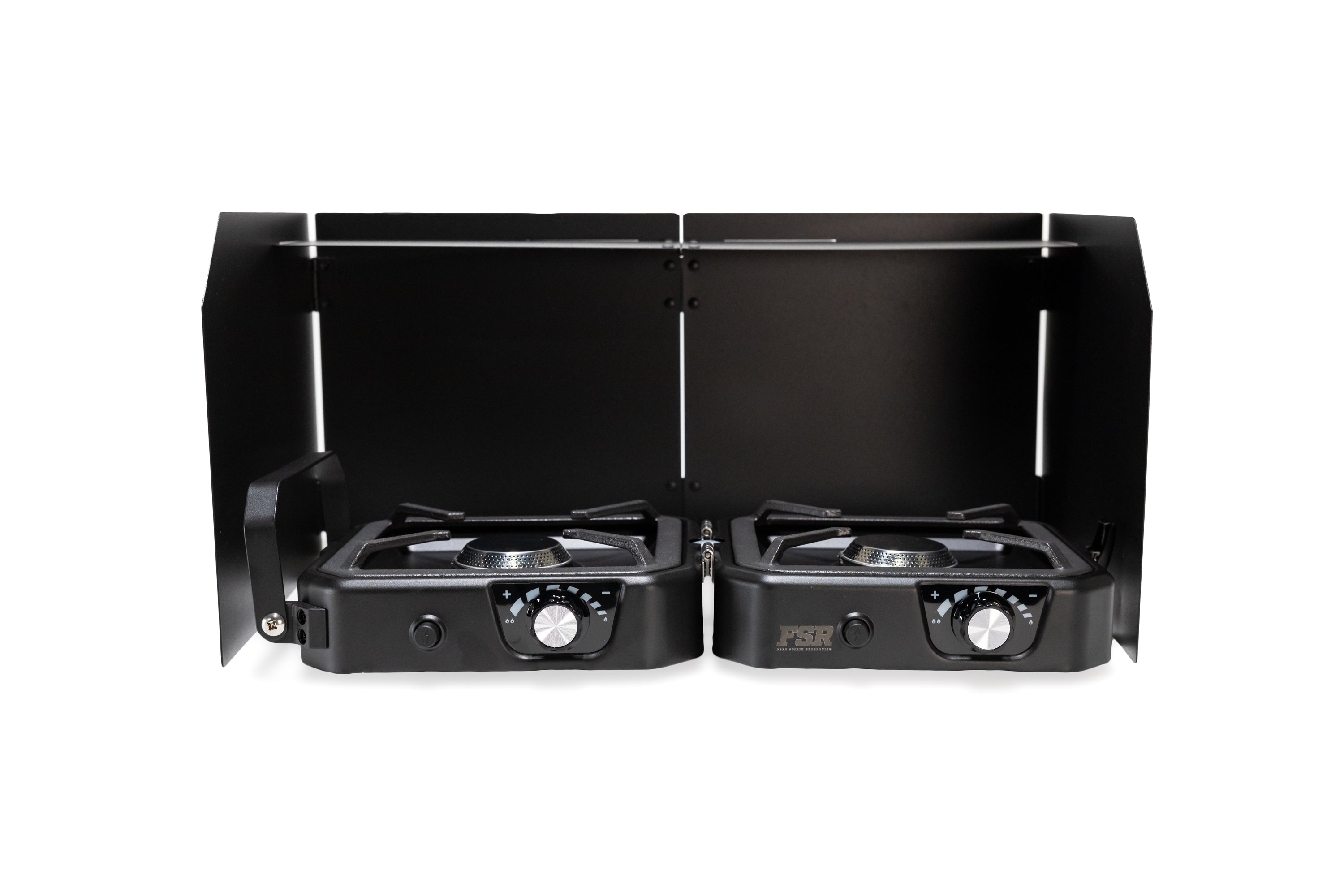 FreeSpirit Portable 2 Burner Camp Stove & Wind Screen