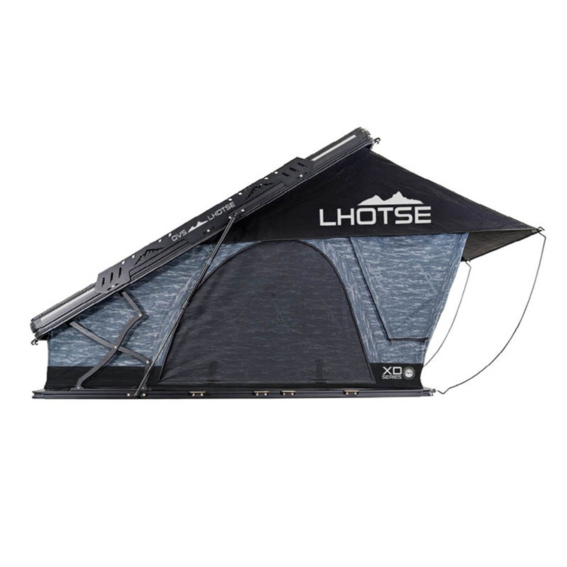 XD Lhotse - Clamshell Aluminum Rooftop Tent, 2 Person, Grey Body & Black Rainfly